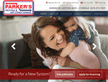 Tablet Screenshot of parkersair.com